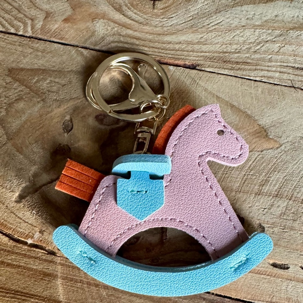 Colorful Rocking Horse Keychain - Picture 2 of 2